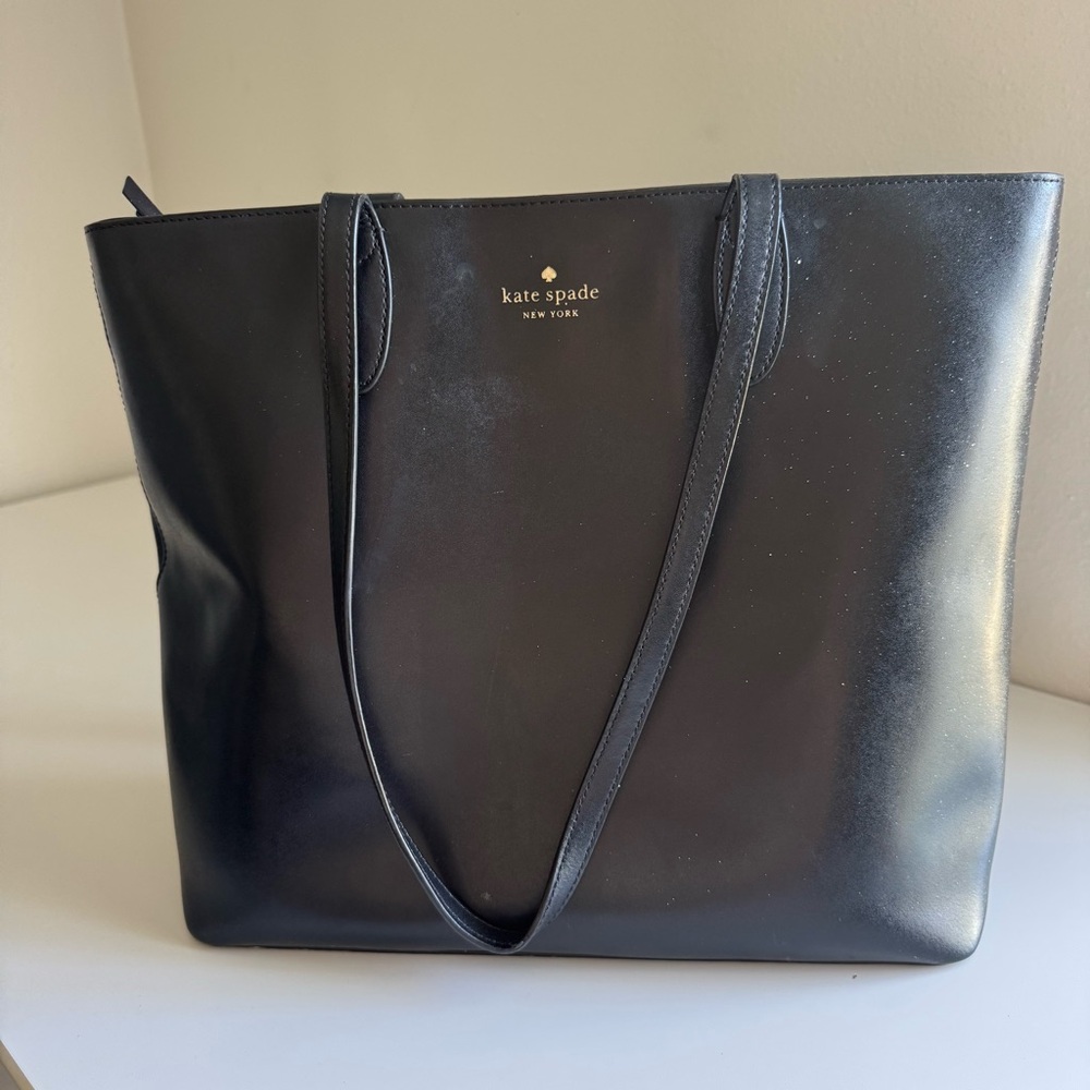 Kate Spade Black Leather Tote Bag